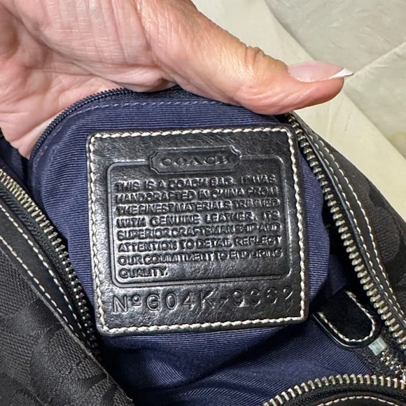 Coach Signature Jacquard Black Crossbody Bag Style 9362 - Picture 11 of 14